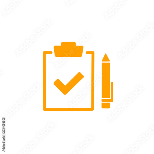 Foto Checklist with Pen Icon for Task Management and Approval