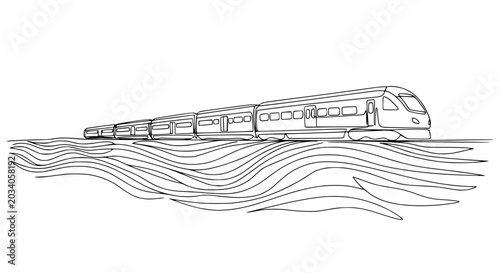Photos High speed train in motion blur.