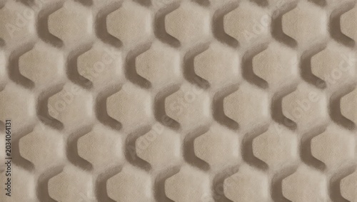 Beige Hexagon Pattern with Shadow Play for Modern Design.
