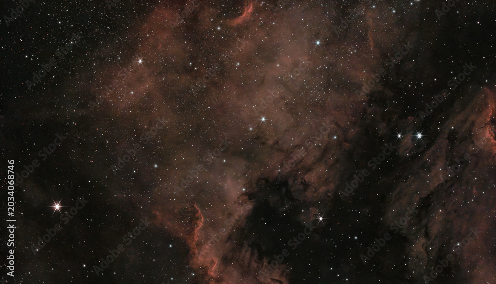 Obraz premium Red Cosmic Stellar Nursery North America Nebula