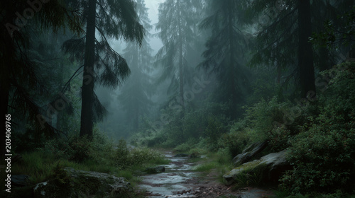 ruisseau dans la forêt 