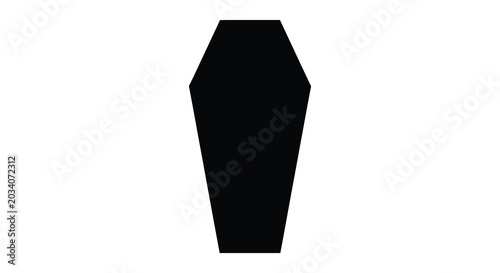 Bild auf Leinwand Coffin Shape In Black Silhouette casket burial