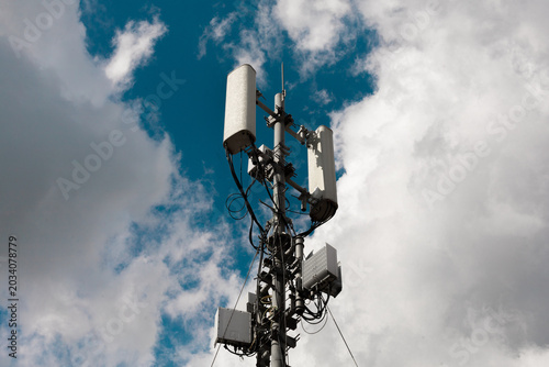 Photos Mobile telecommunication antenna tower, gsm cell phone electromagnetic system