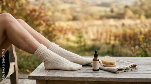 Beauty and self care concept with intimate lifestyle detail and clean copy space, wellness visual for spa branding, skincare campaigns and personal routine promotion, inspired by close-up of woman's