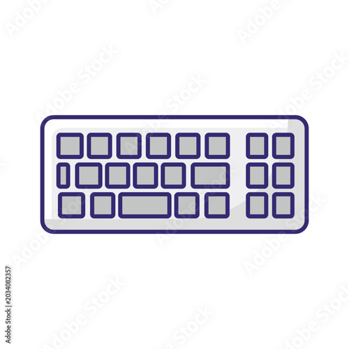 Keyboard Hardware Vector icon which can easily modify or edit
