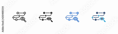 Bild auf Leinwand Set of context icon collection in multiple style