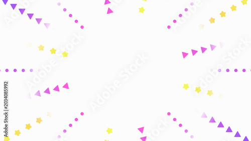 中央から外側に向けて点や星が広がるイラスト