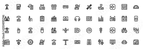 Cuadro en lienzo Radio icon set