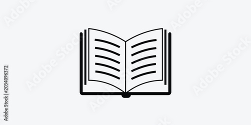 Book icon vector, solid illustration, pictogram isolated on white