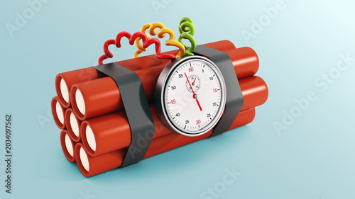 Canvastavla Dynamites with electronic timer