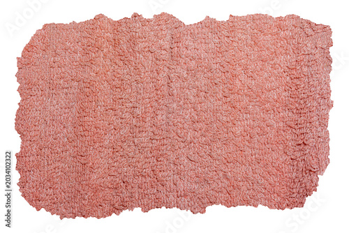 Distressed Pink Fabric Border Frame with Rough Grunge Edges and Copy Space
