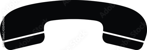 Foto Silhouette vector classic old style telephone receiver communication icon design