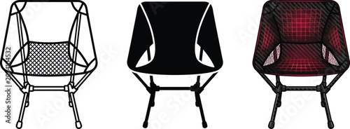 Foto Collection of lightweight outdoor chairs featuring outline solid and patterned d