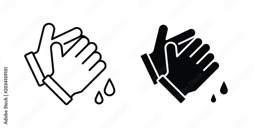 Fototapeta premium Wash hands icon for ui and web, Vector pictogram