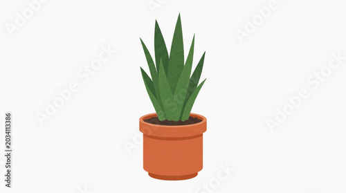 Flat Illustration Indoor Plant Pot