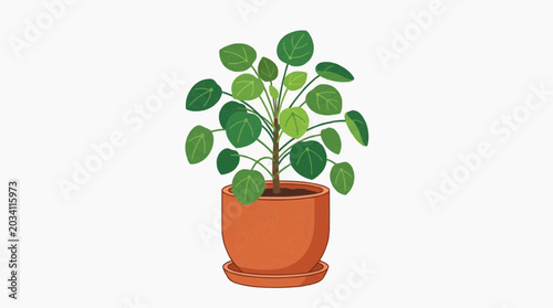 Flat Illustration Indoor Plant Pot