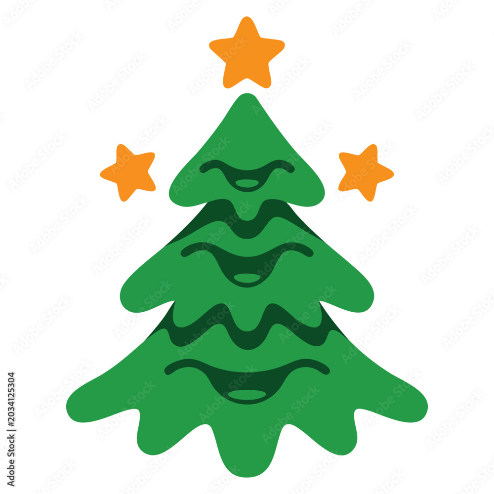 Fototapeta premium Festive bat shaped Christmas tree illustration with Halloween inspiration. Unique seasonal design suitable for celebration posters and spooky holiday decorations.