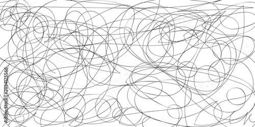 Fotografía Chaotic black pen scribble lines