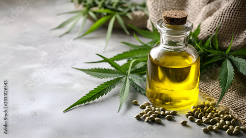 essential oil and rosemary