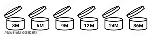 Konstfotografi Period After Opening PAO label, symbol, icon logo