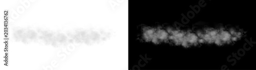 Foto Minimal White Cloud Shapes Isolated on Transparent Background for Modern UI Desi