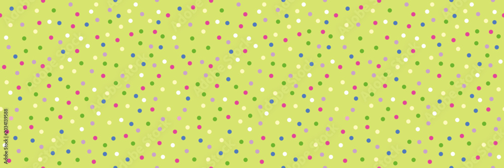 Obraz premium Party dots Celebration Confetti, Yellow Seamless pattern