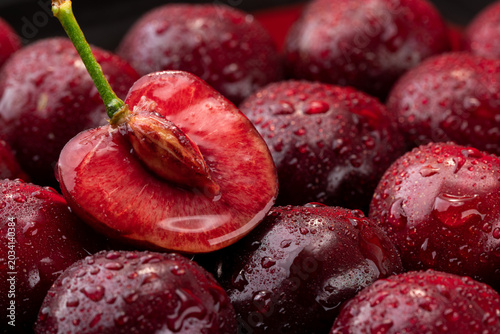 Imported Fruit Chilean Cherries Sold in Chinese Market