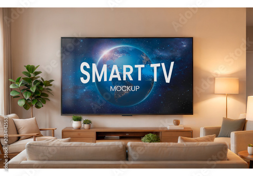Smart TV Mockup Template for Professional Brand Identity Showcase