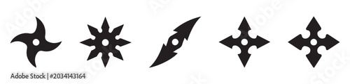 Shuriken ninja weapon icon for  martial arts combat concept vector illustration