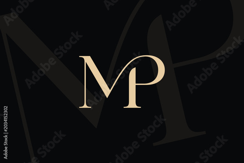 Konstfotografi MP or PM letter logo icon design