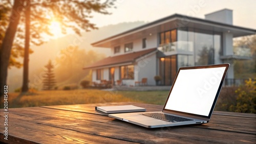 laptop in the park