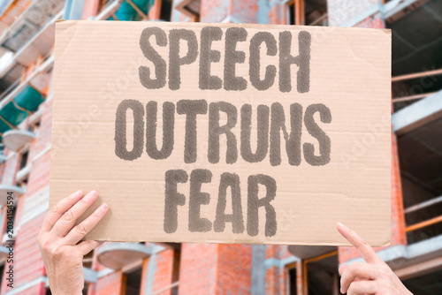 Fotografia "Speech Outruns Fear" Open words expose hidden damage