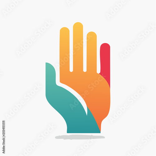 Colorful Hand Logo