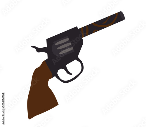 Photos Revolver gun isolated on white background