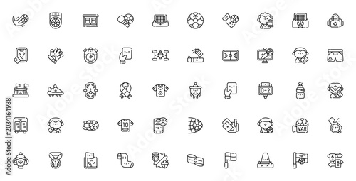 Tableau sur toile Soccer icon set