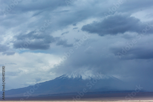 Schilderij op canvas Mountainous landscape with clouds in the EL Abra sector, in the course of the up