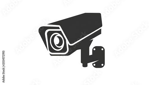 Konstfotografi Camera Security Surveillance with Lens and Mounting Bracket Featuring Black, Whi