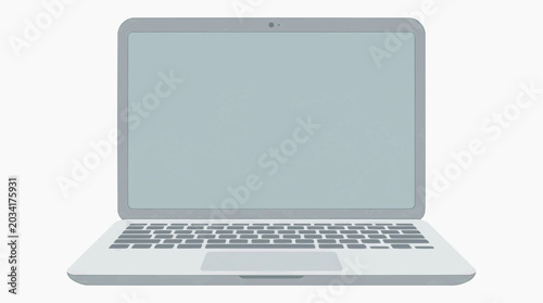 Modern Laptop Flat Illustration