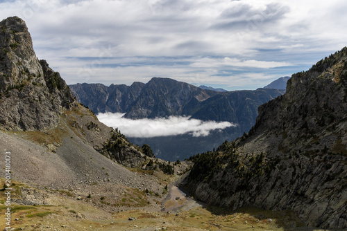 Mountain scenery in the Belledonne Massif, French Alps, Isère