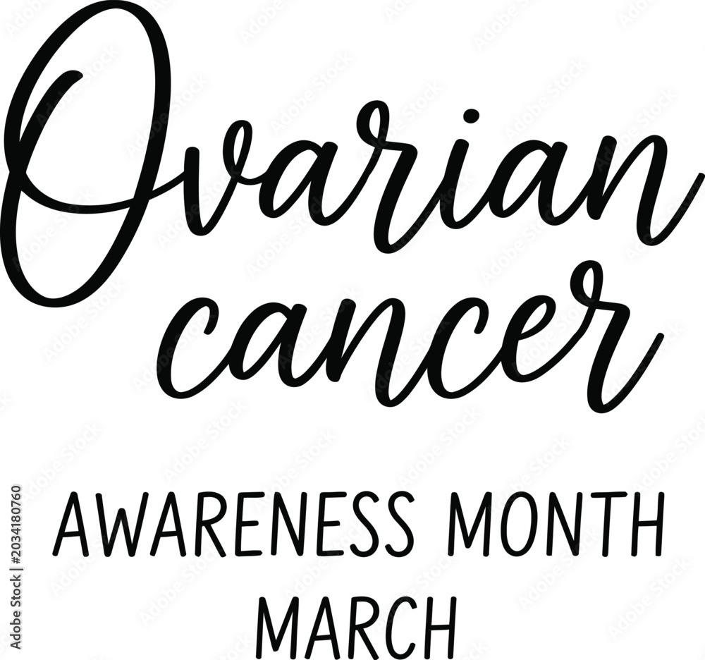Obraz premium Ovarian cancer awareness month march typography design