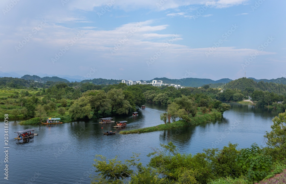 Fototapeta premium Moon Bay Scenic Area in Wuyuan, Jiangxi Province