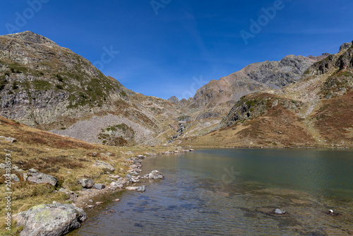 Bild auf Leinwand Claret lake in the Belledonne massif , French alps, Isère