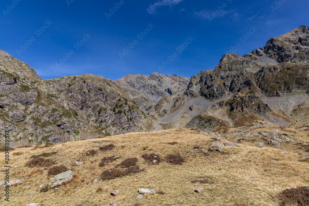 Fototapeta premium Mountain scenery in the Belledonne massif , French alps , Isère