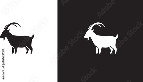 Tableau sur toile simple goat icon illustration vector, goat silhouette, icon
