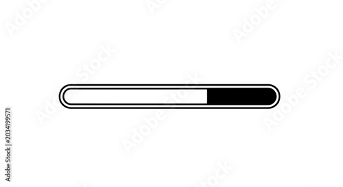 Progress Bar Loading Indicator, UI Element, Halfway Complete Status