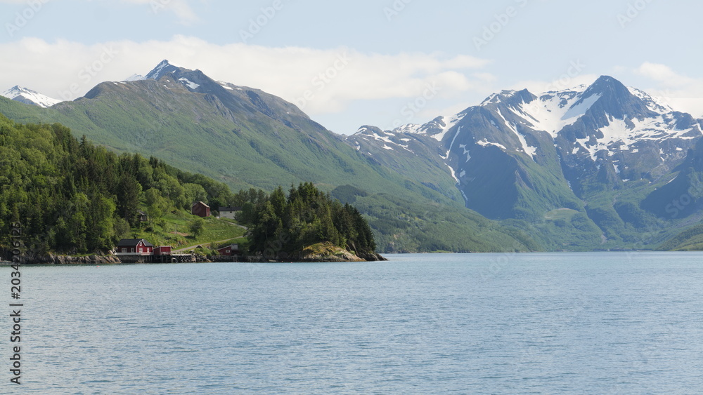 Obraz premium Norway, Svartisen glacier scenic view