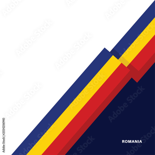 romania flag diagonal geometric design for posters and banners
