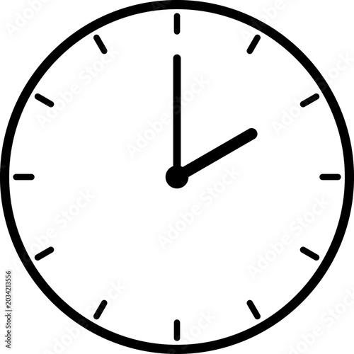 Bild auf Leinwand A simple clock face that shows just 2 o'clock