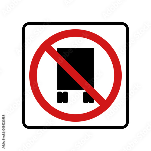 National Network Prohibited Truck Route Sign isolated