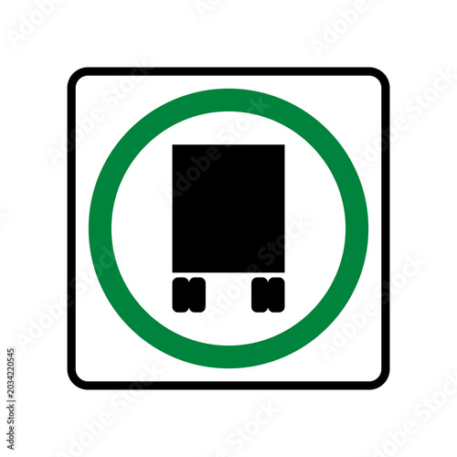 National Network Truck Route Sign isolated